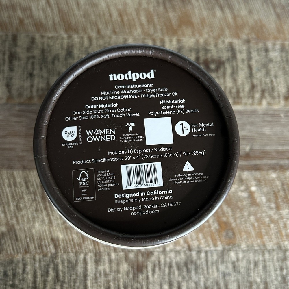 Nodpod Weighted Eye Sleep Mask Velvet Cafe Collection Supima Cotton Limited Ed - Picture 9 of 9